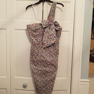 J Crew Liberty of London one shoulder dress